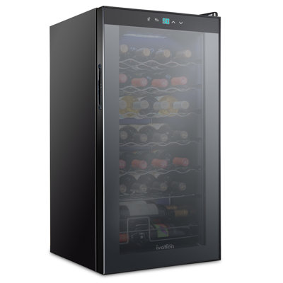 Ivation Single Zone 17.7'' Freestanding 28 Bottle Wine Refrigerator | Fridge.com