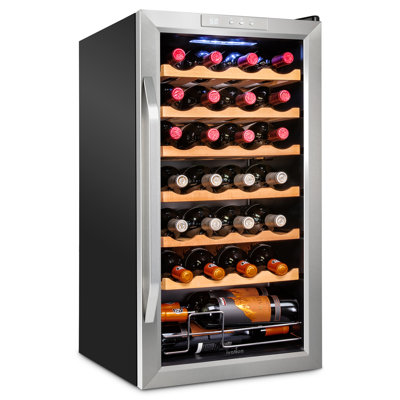 28 Bottle and 28 Can Single Zone Freestanding Wine Refrigerator | Fridge.com