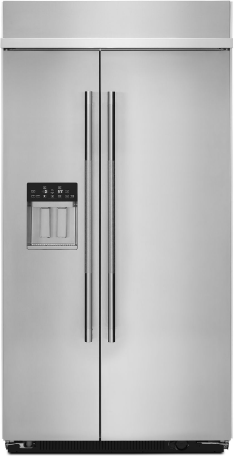 JennAir - 42 in. Wide 25.5 Cu. Ft. Side-by-Side Refrigerator with Water Dispenser - Stainless Steel | Fridge.com