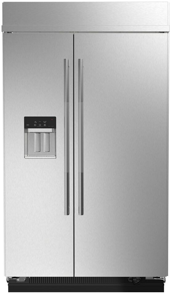 JennAir - 48 in. Wide 29.4 Cu. Ft. Side-by-Side Refrigerator with Water Dispenser - Stainless Steel | Fridge.com