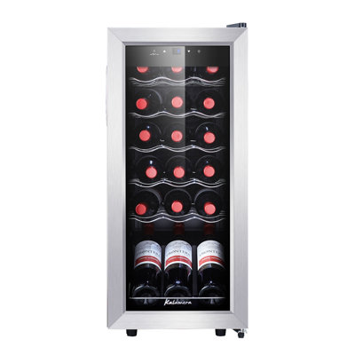 Kalamera 13.6'' W Freestanding 1.8 Cubic Feet Beverage Cooler with Wine Storage | Fridge.com
