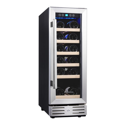 Kalamera Single Zone 11.6'' 18 Bottle Wine Refrigerator with Reversible Door | Fridge.com
