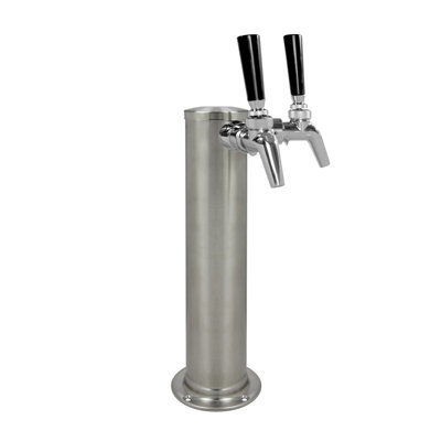 Kegco Stainless Steel Dual Tap Draft Tower - View 1 | Fridge.com