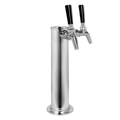 Kegco Stainless Steel Dual Tap Draft Tower - View 1 | Fridge.com