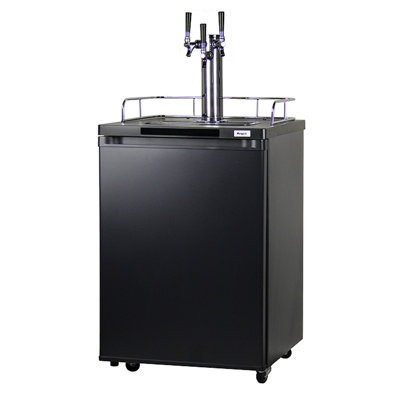 Kegco 5.6 Cubic Feet Black Triple Tap with | Fridge.com
