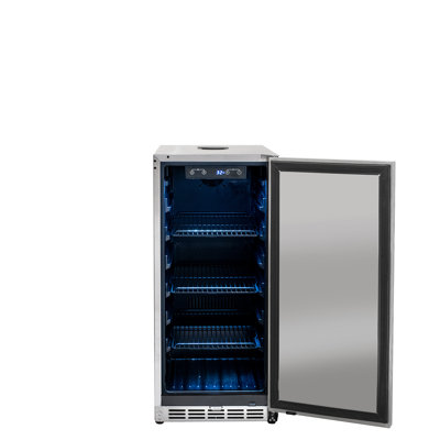 15" Wide Single Tap Stainless Steel Outdoor Kegerator | Fridge.com