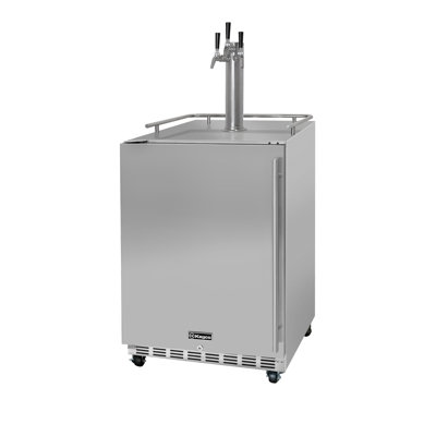Kegco 24" Wide Outdoor Triple Tap All Stainless Steel Commercial Kegerator with Kit | Fridge.com