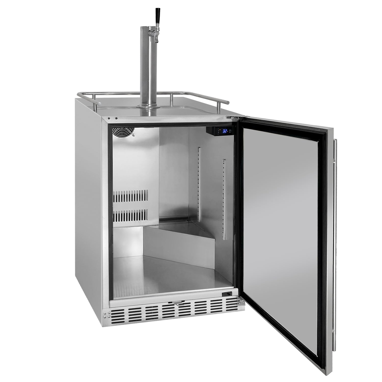 Kegco 24" Wide Outdoor Single Tap All Stainless Steel Built-In Kegerator With Kit - View 2 | Fridge.com