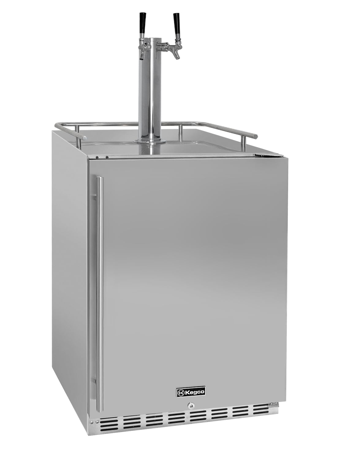 Kegco Kegerator 24" Wide Dual Tap Stainless Steel Undercounter Beer Dispenser HK38SSU-2 | Fridge.com