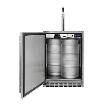 Kegco 24" Wide Outdoor Single Tap All Stainless Steel Built-In Kegerator with Kit | Fridge.com