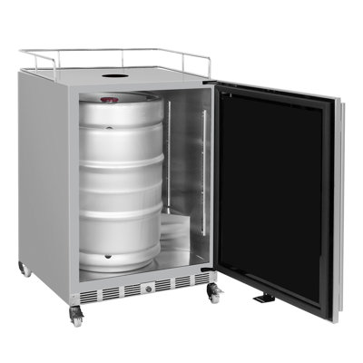 Infinity Series Outdoor 24" Wide Single Tap Kegerator With Right Hinge Stainless Steel Door | Fridge.com