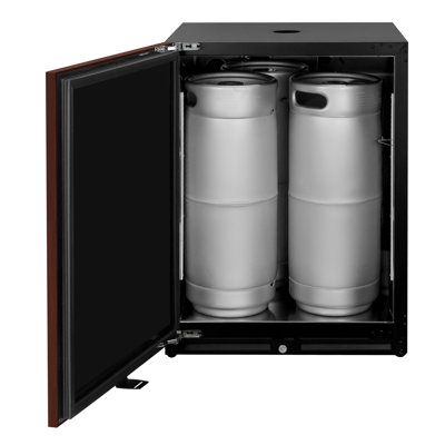 Infinity Series Panel-ready 24" Wide Dual Tap Kegerator With Left Hinge Overlay Door | Fridge.com