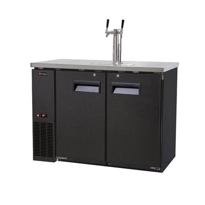 20 Cubic Feet Dual Tap Half Barrel (Full Size) Freestanding Kegerator with Door Lock — Kegco, model XCK-2448B