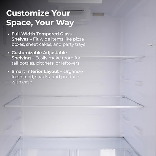 Kenmore 46-62319 30" Top Mount Refrigerator with Freezer - Adjustable Shelving, Humidity-Controlled Crispers, Optional Ice Maker, LED Lighting, ENERGY STAR Certified, 18.2 cu. ft. Capacity - Black | Fridge.com