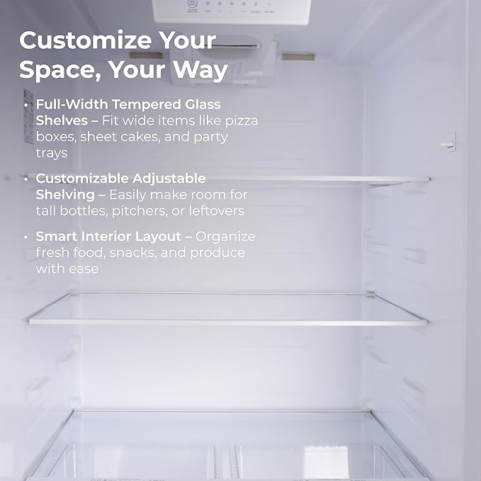 Kenmore 30 in. 18.1 cu. ft. Capacity Refrigerator/Freezer with Adjustable Glass Shelving, Humidity Control Crispers, Ice Maker, ENERGY STAR Certified, Fingerprint Resistant Stainless Steel | Fridge.com