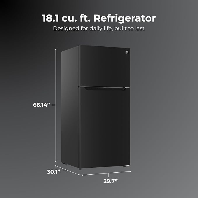 Kenmore 46-62315 30" Top Mount Refrigerator With Freezer-Adjustable Shelving, Humidity-Controlled Crispers, Optional Ice Maker, LED Light, Energy Star Certified, 18.2 cu. ft. Capacity-Stainless Steel - View 2 | Fridge.com