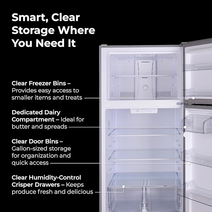 Kenmore 33 in. 20.5 cu. ft. Capacity Refrigerator/Freezer With Full-Width Adjustable Glass Shelving, Humidity Control Crispers, Energy Star Certified, Fingerprint Resistant Stainless Steel - View 5 | Fridge.com