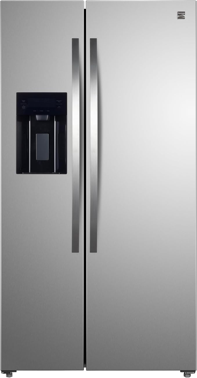 Kenmore 36" Side-by-Side Refrigerator with Freezer - Accela Chill, Water & Ice Dispenser, Adjustable Glass Shelves, ENERGY STAR Certified, 20 cu. ft. Capacity - Fingerprint Resistant Stainless Steel | Fridge.com