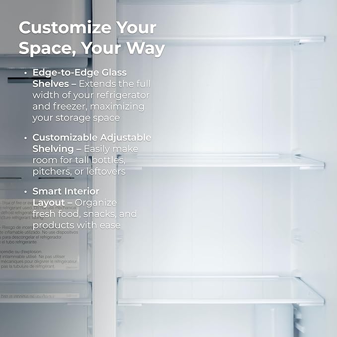 Kenmore 36" Side-By-Side Refrigerator With Freezer - Accela Chill, Water & Ice Dispenser, Adjustable Glass Shelves, Energy Star Certified, 20 cu. ft. Capacity - Fingerprint Resistant Stainless Steel - View 4 | Fridge.com