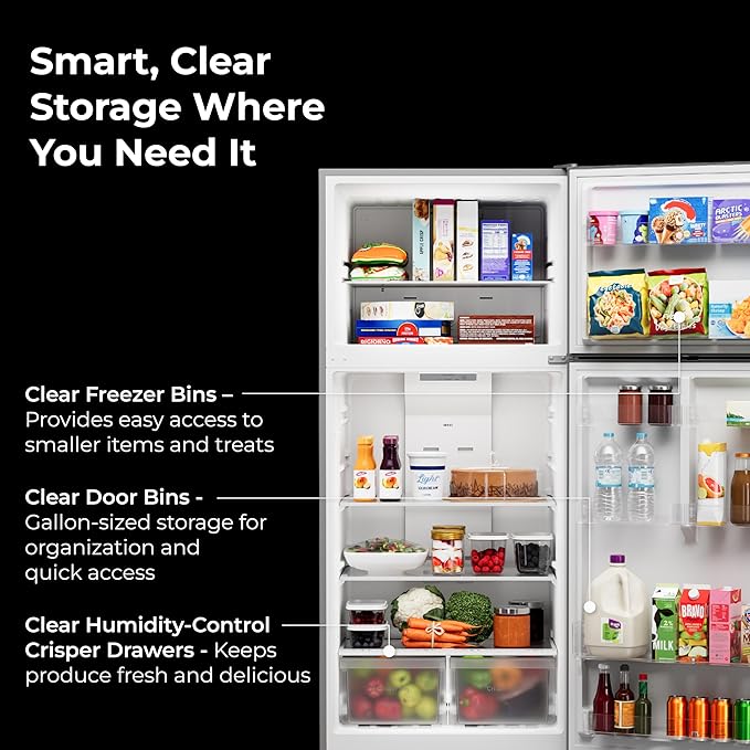 Kenmore 20.2 cu. ft. 30" Wide Top Mount Refrigerator - Fpr Metallic Steel - View 5 | Fridge.com