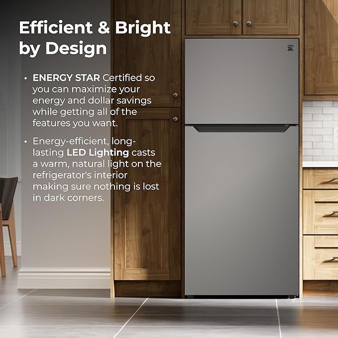 Kenmore 20.2 cu. ft. 30" Wide Top Mount Refrigerator - Fpr Metallic Steel - View 6 | Fridge.com