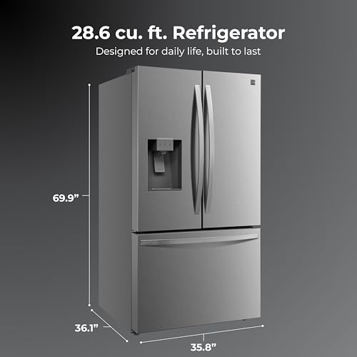 Kenmore 28.6 cu. ft. 36" Wide French Door Refrigerator, Fpr Stainless Steel - View 2 | Fridge.com