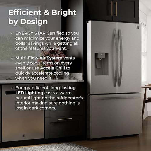 Kenmore 28.6 cu. ft. 36" Wide French Door Refrigerator, Fpr Stainless Steel - View 6 | Fridge.com