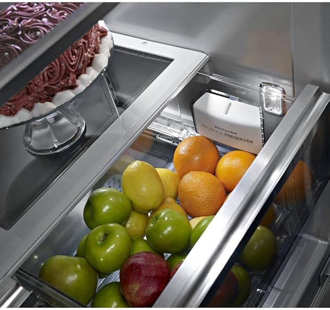 24.2 cu. ft. Built-In French Door Refrigerator In Stainless Steel, Platinum Interior - View 6 | Fridge.com