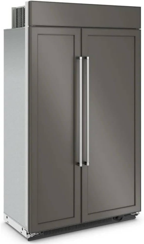 48 in. 30 cu. ft. Countertop Depth Side-By-Side Refrigerator In Panel Ready With Under-Shelf Prep Zone - View 2 | Fridge.com