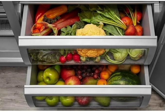 48 in. 30 cu. ft. Countertop Depth Side-By-Side Refrigerator In Panel Ready With Under-Shelf Prep Zone - View 6 | Fridge.com