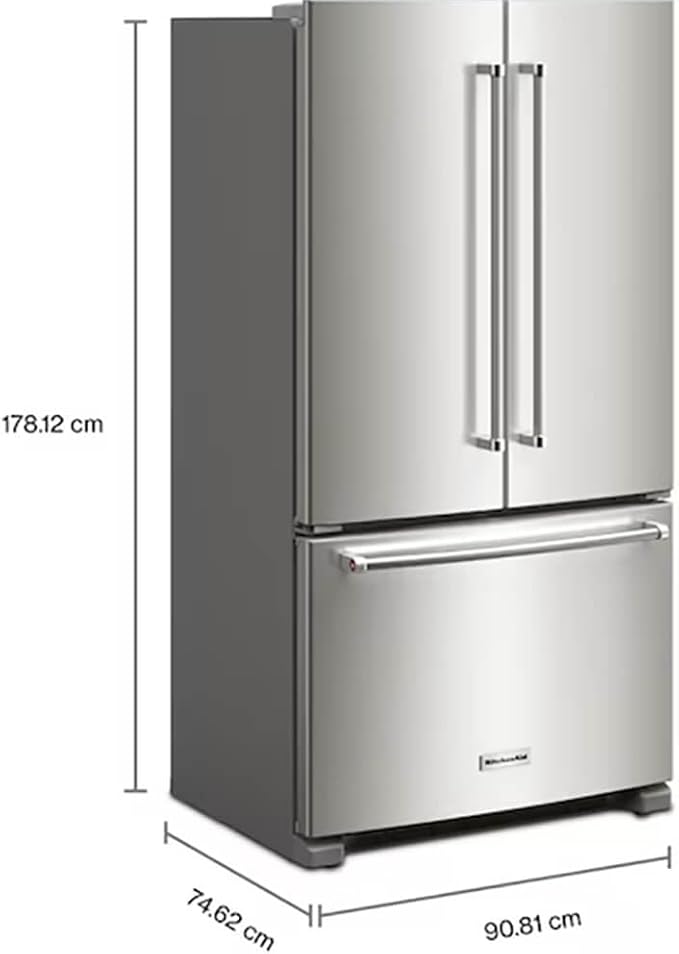 36 in. 20 cu. ft. Counter-Depth French Door Refrigerator In Stainless Steel - View 2 | Fridge.com