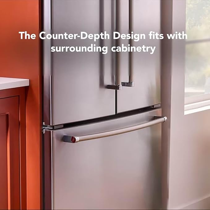 36 in. 20 cu. ft. Counter-Depth French Door Refrigerator In Stainless Steel - View 6 | Fridge.com
