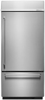KitchenAid 20.9 Cu. Ft. 36" Width Built-In Stainless Bottom Mount Refrigerator W/ Platinum Interior Design In Steel Kbbr306ess - View 2 | Fridge.com