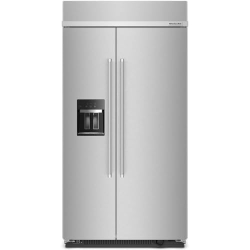 KitchenAid KBSD702MPS 25.1 Cu. Ft. Stainless Steel Built-In Side-by-Side Refrigerator | Fridge.com