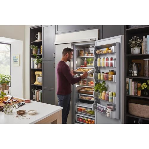 KitchenAid KBSD702MPS 25.1 cu. ft. Stainless Steel Built-In Side-By-Side Refrigerator - View 4 | Fridge.com