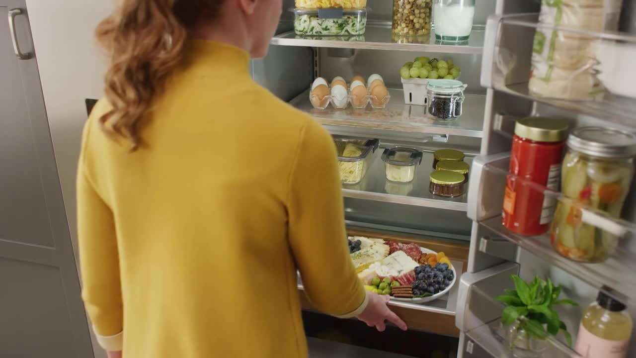 KitchenAid 20.8 Cu. Ft. 36" Built-In Side-By-Side Refrigerator W/ Ice & Water Dispenser In Stainless Steel Kbsd706mps - View 3 | Fridge.com