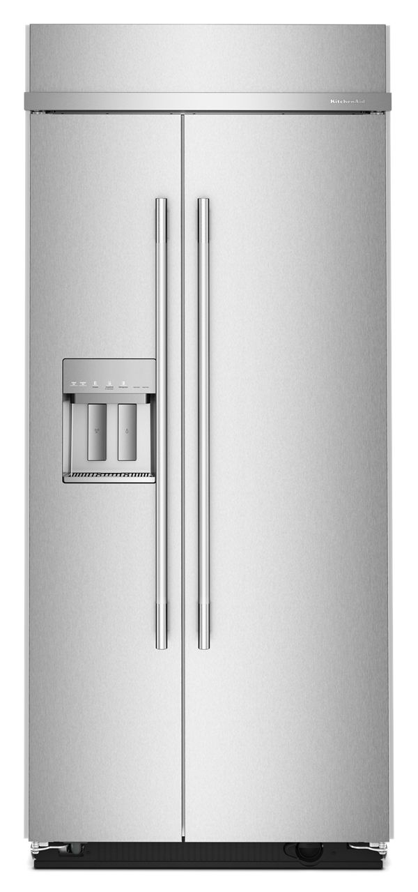 KitchenAid 36 Inch 36" Built In Side-by-Side Refrigerator KBSD736SPS | Fridge.com