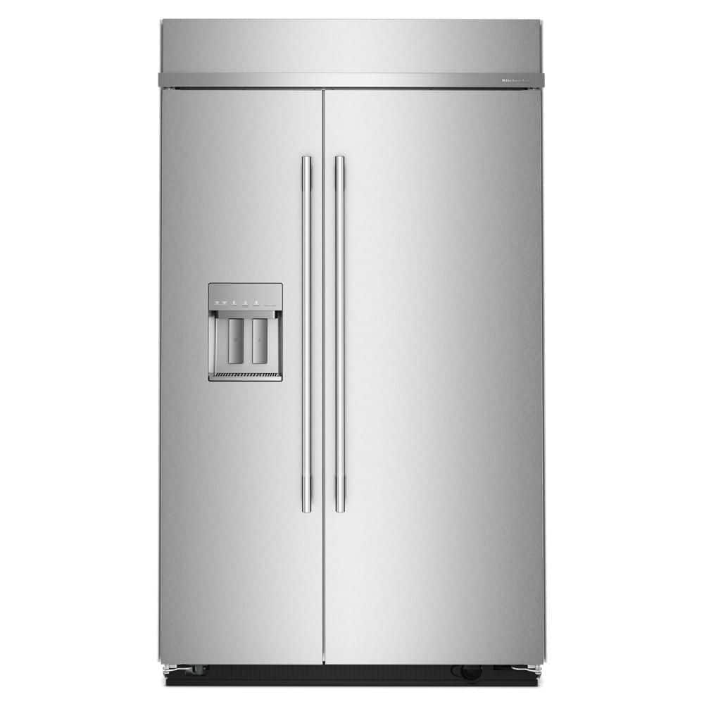 KitchenAid 48 Inch 48" Built In Side-By-Side Refrigerator Kbsd748sps - View 3 | Fridge.com