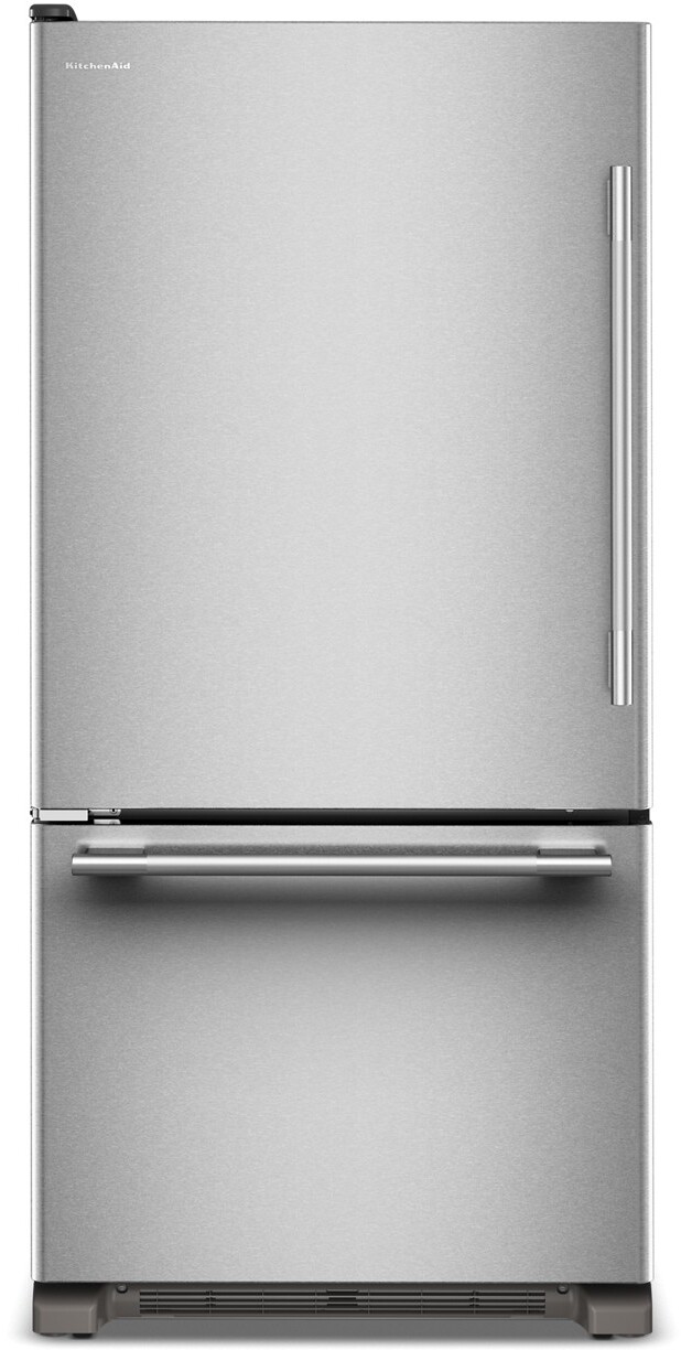 KitchenAid 33 Inch 33" Bottom Freezer Refrigerator KRBL133SPS | Fridge.com