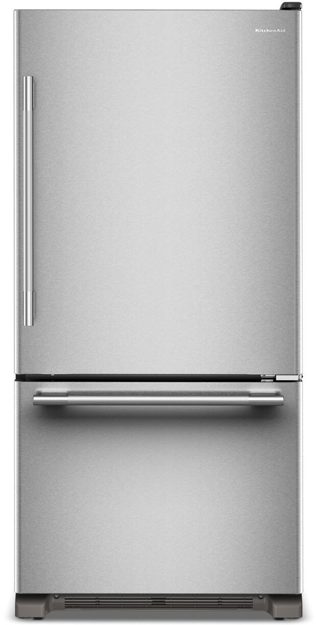 KitchenAid 33 Inch 33" Bottom Freezer Refrigerator KRBR133SPS | Fridge.com
