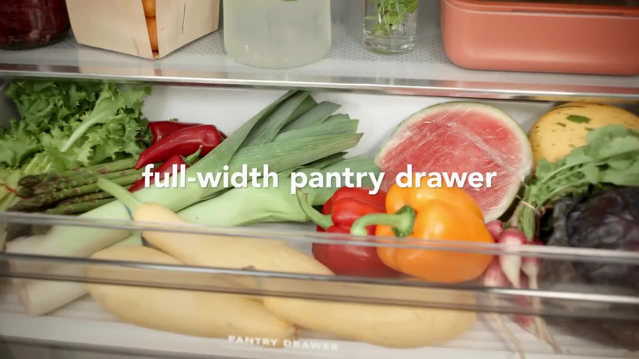 KitchenAid 20 cu. ft. 36 in. Width Counter-Depth French Door Refrigerator W/ Interior Dispense In White KRFC136RWH - View 5 | Fridge.com