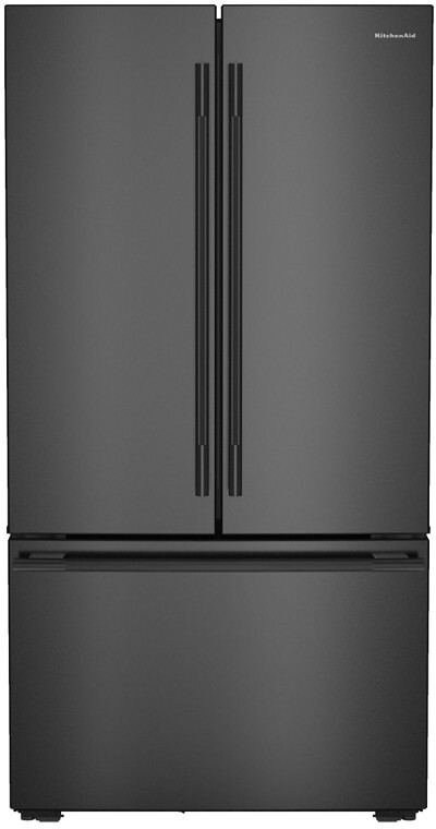 KitchenAid - 36 in. Wide 24 cu. ft. French Door Counter-Depth Refrigerator with Internal Water Dispenser - Black Ore | Fridge.com