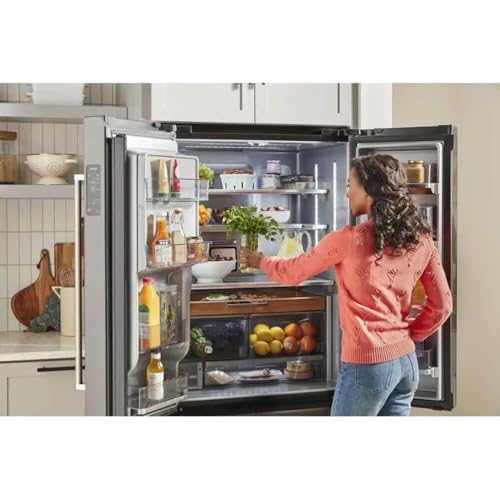 23.8 Cu. Ft. 36" Counter-Depth French Door Platinum Interior Refrigerator With Printshield™ Finish - - View 2 | Fridge.com