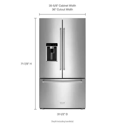 23.8 Cu. Ft. 36" Counter-Depth French Door Platinum Interior Refrigerator With Printshield™ Finish - - View 3 | Fridge.com