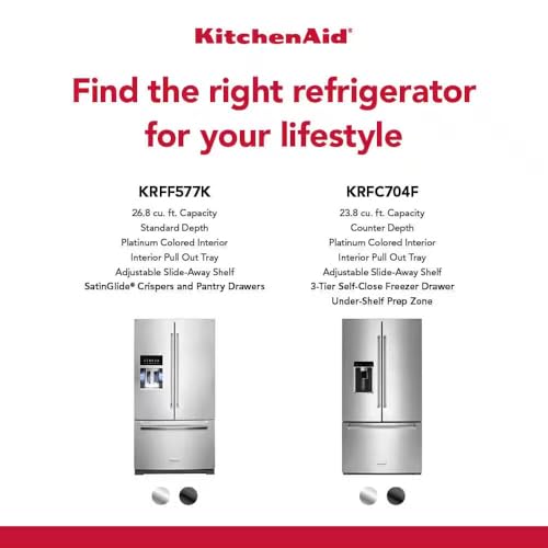 23.8 Cu. Ft. 36" Counter-Depth French Door Platinum Interior Refrigerator With Printshield™ Finish - - View 4 | Fridge.com