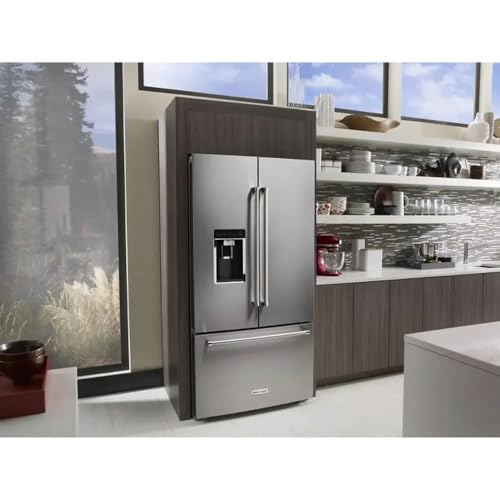 23.8 Cu. Ft. 36" Counter-Depth French Door Platinum Interior Refrigerator With Printshield™ Finish - - View 5 | Fridge.com