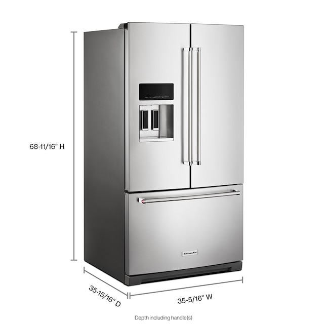 KitchenAid Krff577kps 26.8 Cuft French Door Refrigerator - View 3 | Fridge.com