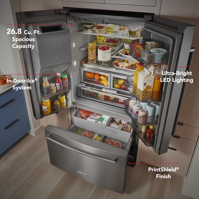 KitchenAid Krff577kps 26.8 Cuft French Door Refrigerator - View 4 | Fridge.com
