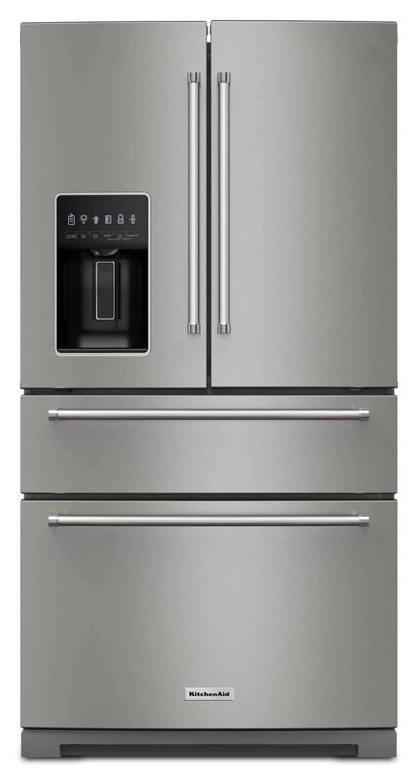 KitchenAid 36 Inch 36" French Door Refrigerator KRMF536RPS | Fridge.com