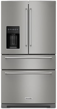 KitchenAid 36 Inch 36" French Door Refrigerator KRMF536RPS - View 2 | Fridge.com